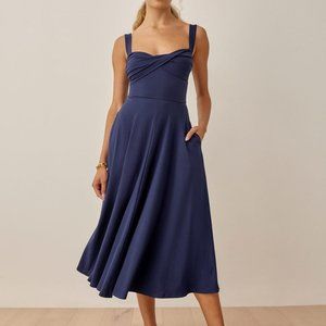 NWT Reformation Ami Knit Dress in Danube